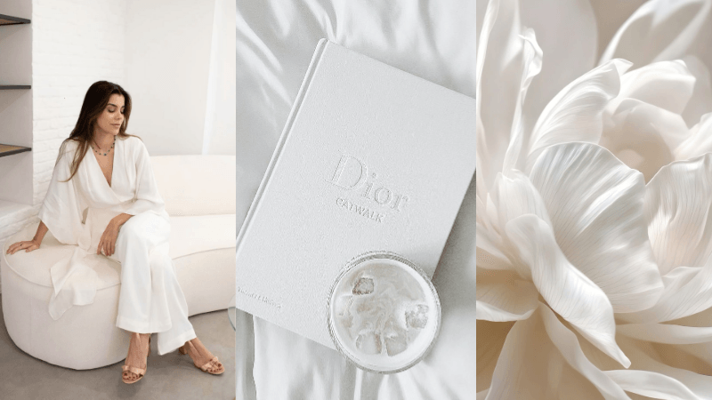 O Efeito Quiet Luxury: Cloud Dancer se encaixa perfeitamente na tendência de Quiet Luxury (Luxo Discreto).)